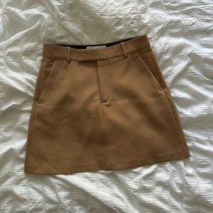 Zara tailored camel miniskirt